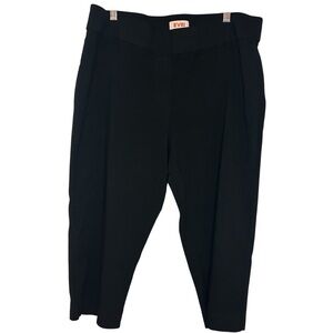 EVRI Black Pull-On Capri Pants Women’s Plus Size 16W Stretch Career Casual
